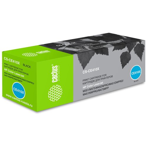 Картридж Cactus CS-CE410X черный 4000 страниц совместимый для LJ Pro 300 color MFP M375nw M351a LJ Pro 400 color MFP M475dn MFP M475dw M451dn M451dw M451nw 1110₽