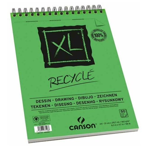 Купить Альбом для графики на спирали Canson XL Recycled А4 50 л 160 г