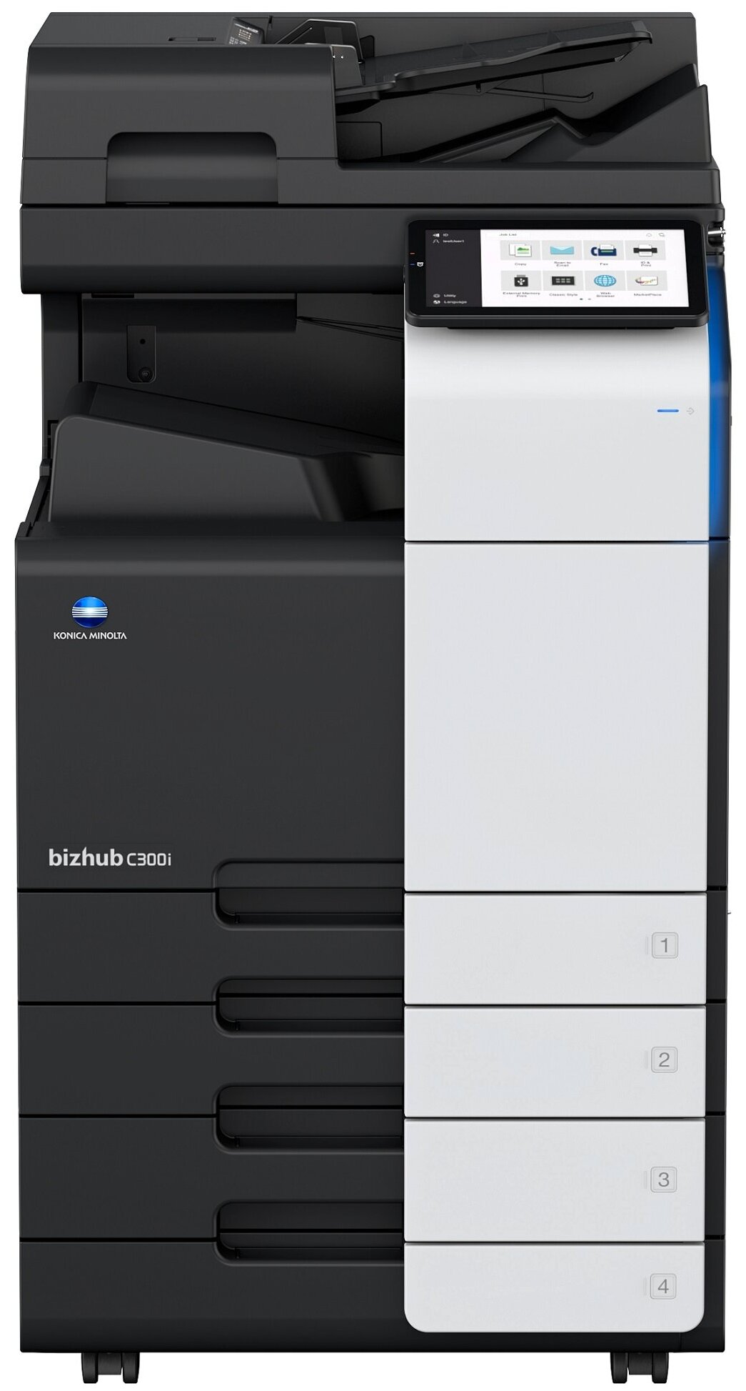 МФУ Konica-Minolta bizhub C300i цветное, SRA3, до 150000стр./мес, дуплекс, 2 лотка 500 листов, 30 стр./мин. ж/диск 256ГБ