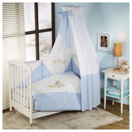 Nino Комплект в кроватку Baile (6 предметов) голубой комплекты в кроватку nino canguro 6bb предметов