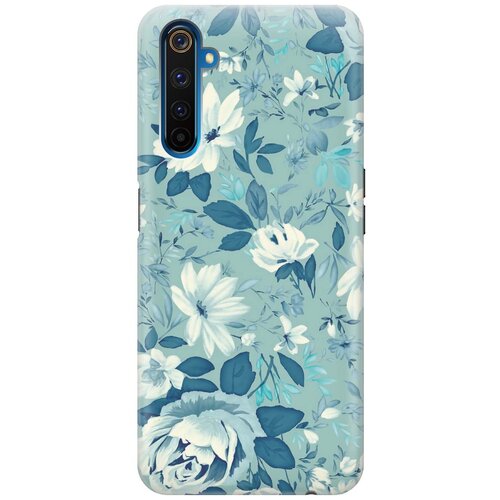 фото Re:pa чехол - накладка artcolor для realme 6 pro с принтом "цветы на голубом"