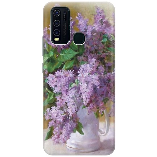 фото Cиликоновый чехол на vivo y30 / виво у30 с принтом "букет сирени" gosso