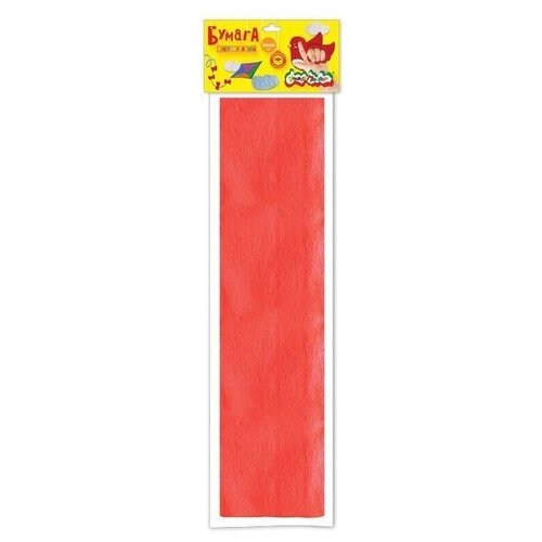 Цветная бумага крепированная Каляка-Маляка, 50х250 см, , красный бумага цветная крепированная каляка маляка 50х250 см 32 г м2 розовая в пакете с европодвесом