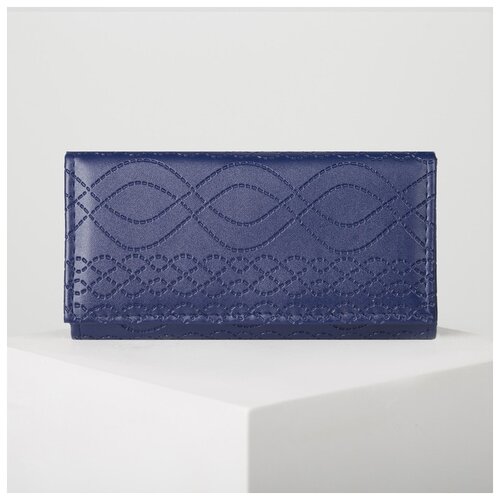 фото Кошелек жен, 04-01-01, "узоры",18,5*2*10, 3 отд, д карт, д монет, синий 4694953 сима-ленд