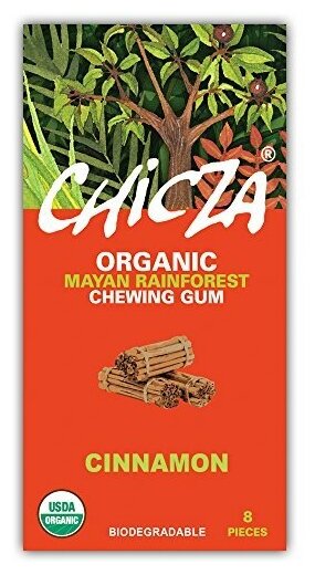 Органическая биоразлагаемая жевательная резинка Chicza Organic 15гр х10 шт