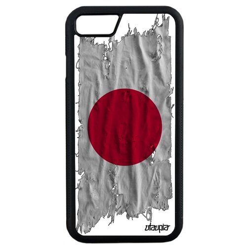фото Чехол на мобильный apple iphone se 2020, "флаг японии на ткани" страна патриот utaupia