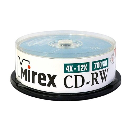 Диски Mirex CD-RW Case Box (25 шт.) 700Мб 4х-12x (UL121002A8M) компакт диски cd land николай басков star hit новое и лучшее cd