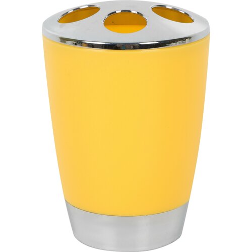 Стакан для зубных щёток, с разделением, желтый