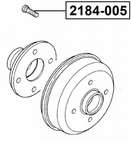 Шпилька колёсная для автомобилей FordFEBEST 2184-005.