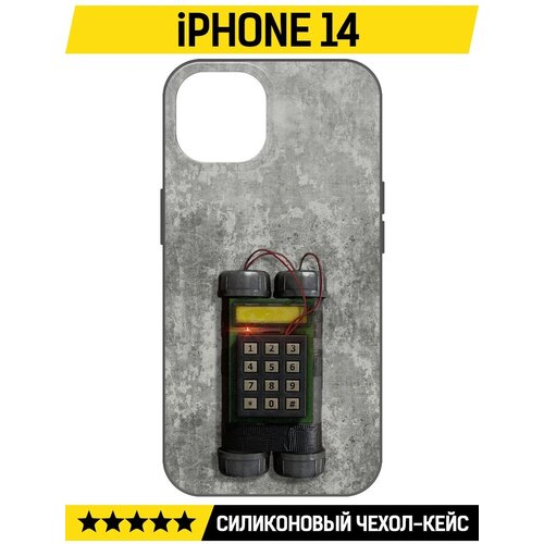 Чехол-накладка Krutoff Soft Case Cтандофф 2 (Standoff 2) - C4 для iPhone 14 черный