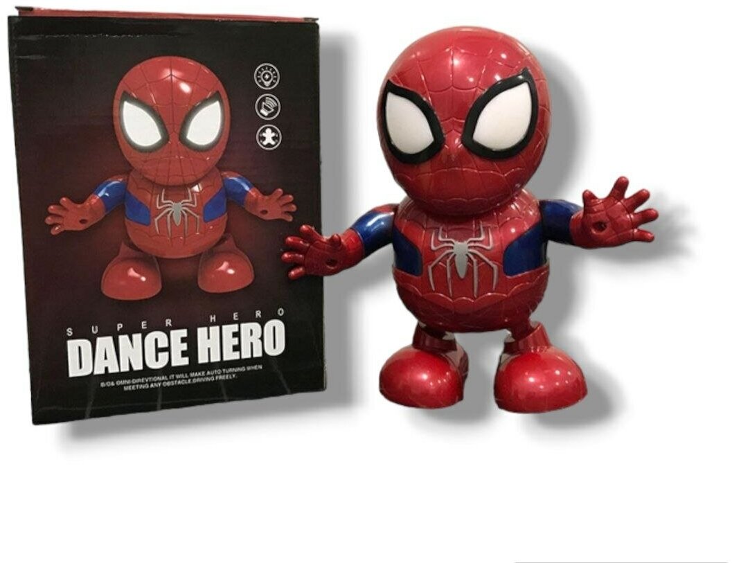 Игровая фигурка Танцующий робот Dance Hero Человек-паук, свет, звук 20 см