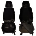 Накидки меховые односторонние KERTEX комплект на передние сидения черный - изображение