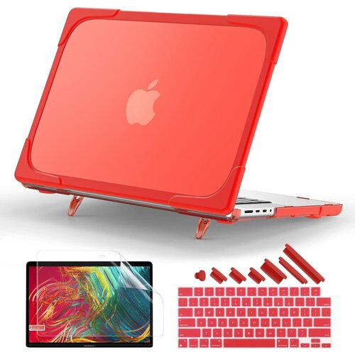 Чехол-подставка Batianda для MacBook Pro 14 модель A2442 (Red)