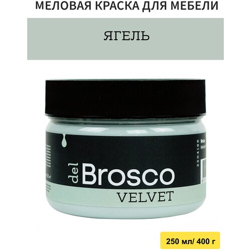 Краска для мебели и дверей del Brosco акриловая меловая матовая, 250 мл, Ягель