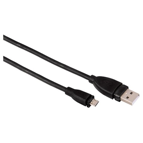 Кабель HAMA USB - microUSB (00054587), 0.75 м, черный кабель hama h 39673 usb 3 0 a b m m 5 0 м экран 5 гбит с не совмест с устр usb 2 0 3зв синий