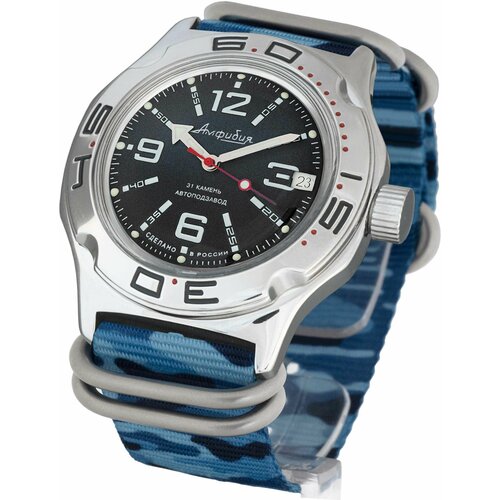 Наручные часы Восток Амфибия, синий наручные часы восток амфибия механические с автоподзаводом амфибия 170g02 florablue синий