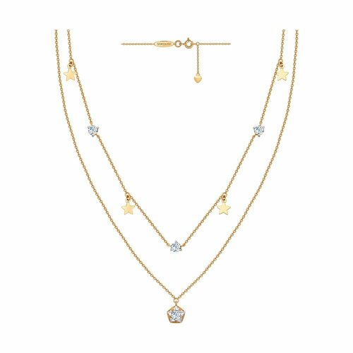 Колье из золота с фианитами яхонт Ювелирный Арт. 181722