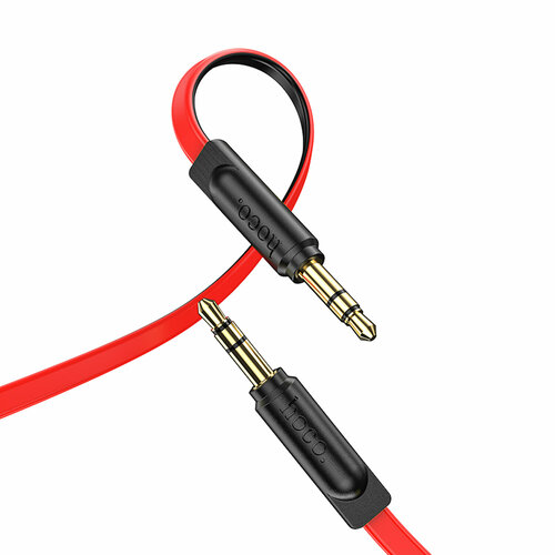 Аудио кабель джек 3.5/джек 3.5 стерео, 1.0м, плоский двухцветный, hoco. UPA16 аудио кабель джек 3 5 джек 3 5 стерео 1 0м плоский двухцветный borofone bl6