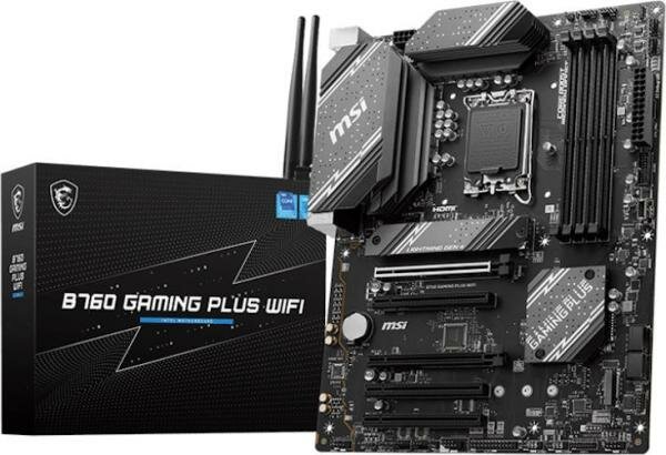 Материнская плата MSI B760 GAMING PLUS WIFI Socket 1700 B760 4xDDR5 5xPCI-E 16x 4xSATA III ATX Retail