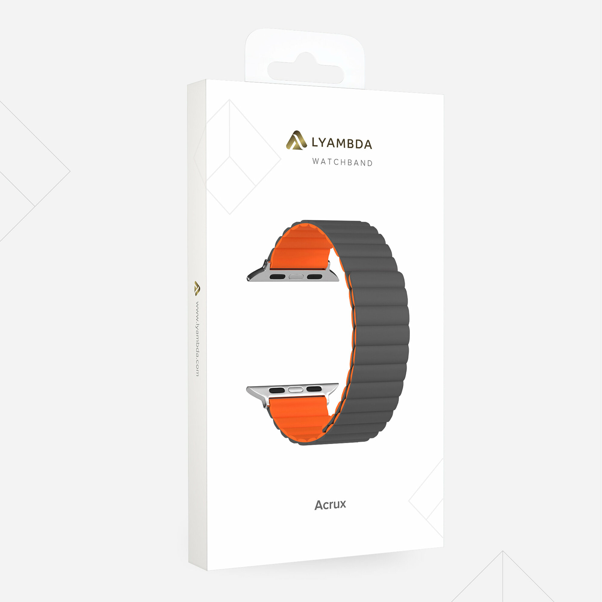 Силиконовый ремешок для Apple Watch 42/44/45 mm LYAMBDA ACRUX DSJ-30-44-BY Black/Yellow — фото 7