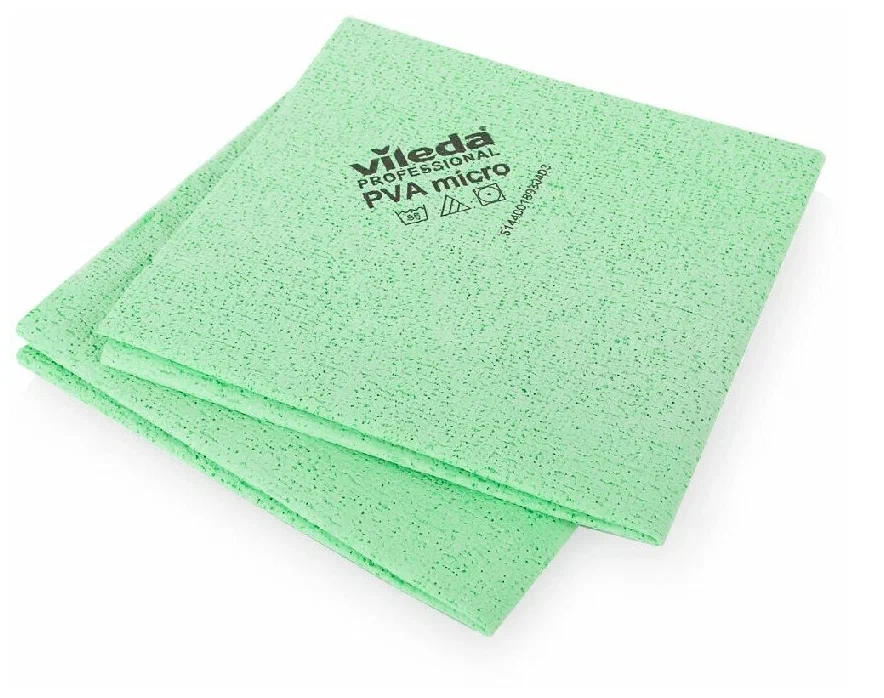 Салфетки для уборки Vileda Professional PVA micro универсальная 38x35 см жёлтый 2 штуки
