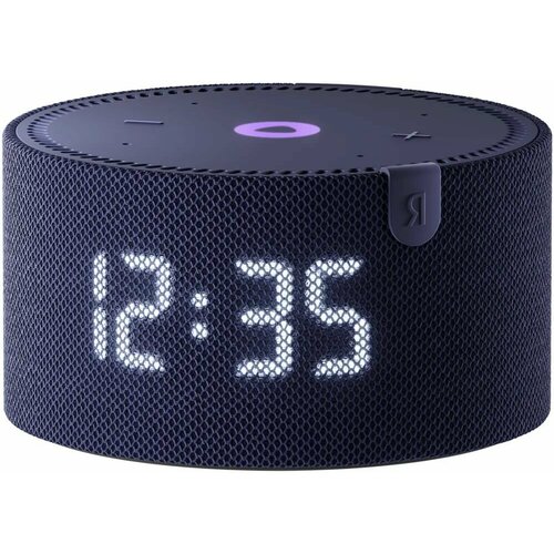 Умная колонка Яндекс YNDX-00020 Blue с голосовым помощником Алисой с часами с подсветкой 899000₽