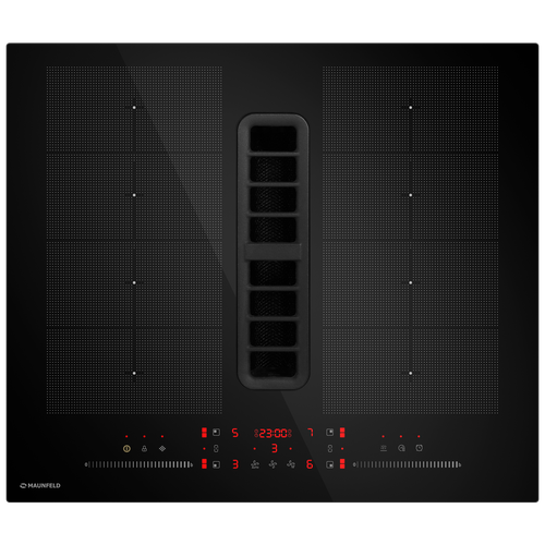 комплект воздуховодов maunfeld mids604 с фильтром cf312mw для панели mihc604sf2bk Индукционная варочная панель с интегрированной вытяжкой и Flex Zone MAUNFELD MIHC604SF2BK