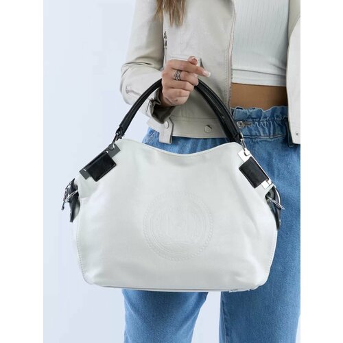 Сумка хобо , белый