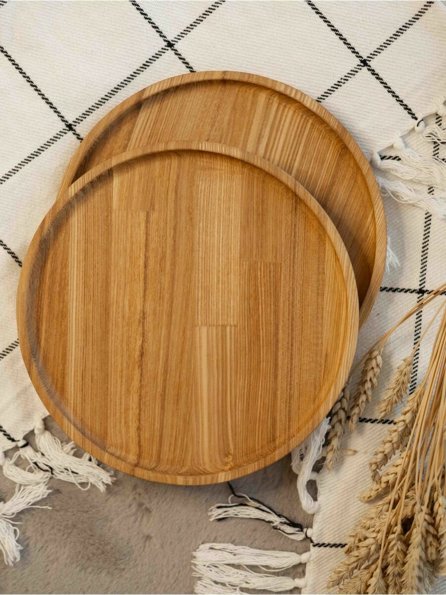 Тарелка деревянная круглая