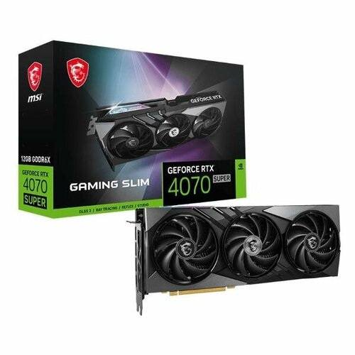 Видеокарта MSI NVIDIA GeForce RTX 4070 SUPER GAMING SLIM 12GB 8999900₽