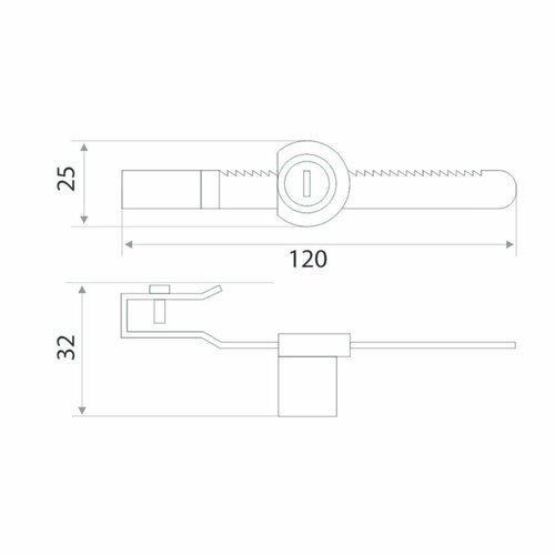 Замок накладной мебельный для стекла Trodos 301006 реечный хром Китай 599₽
