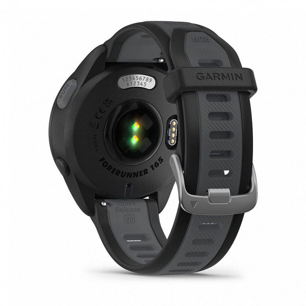 Часы Garmin Forerunner 165 Music черный с серым ремешком — фото 1