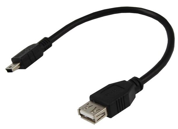Шнур miniUSB 0.2м REXANT 18-1132 круглый серый 10шт - фото №1