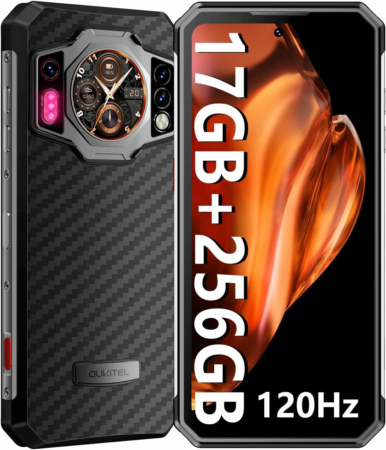 Смартфон Oukitel WP21 17ГБ(12ГБ+5ГБ)+256ГБ, черный