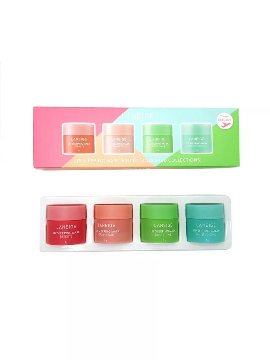 Laneige Lip Sleeping Mask Набор масок для губ ассорти 4 шт