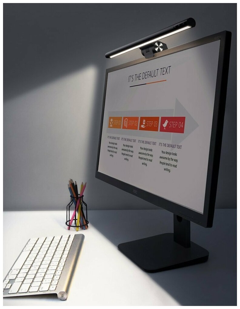 Светильник на монитор BASEUS i-wok Series, Screen Hanging Light (Youth), USB Asymmetric Light Source, Черный — фото 1