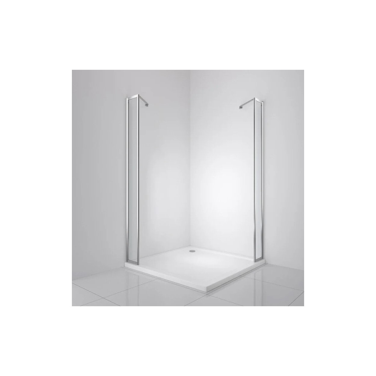 Боковая панель BelBagno LUCE-30-FIX-C-Cr хром стекло прозрачное 6 мм (1950х300)