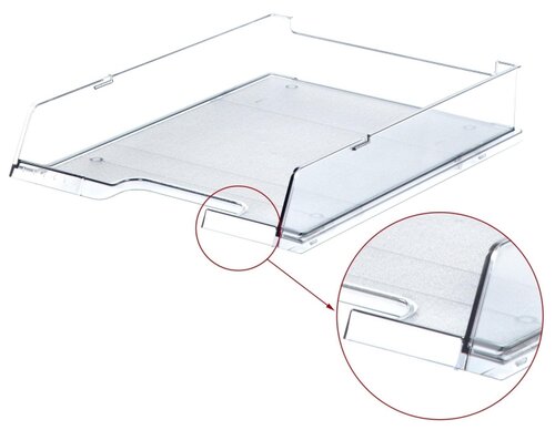 Лоток горизонтальный для бумаги HAN 1020 прозрачный бесцветный 1 шт.