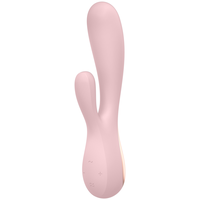 Розовый вибратор-кролик Satisfyer Mono Flex с управлением через приложение - 20,4 см.