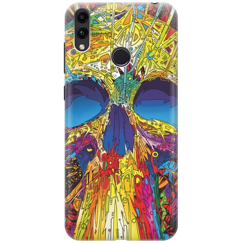 фото Re:paчехол - накладка artcolor для honor 8c с принтом "череп красок"