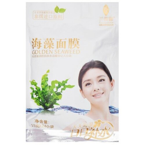 Маска коллагеновая для лица из семян морских водорослей крупные зерна 15 гр 24шт 1442₽