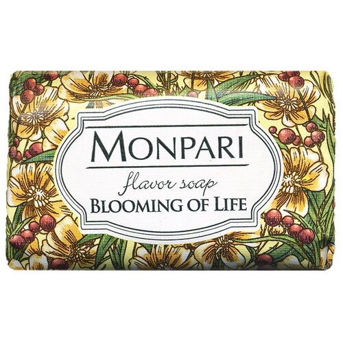 Monpari Мыло кусковое Blooming of Life цветы, 200 г