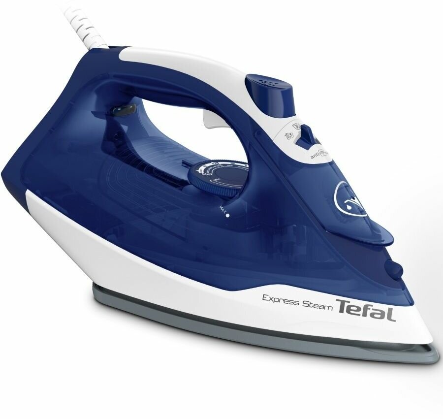 Утюг Tefal FV2838E0 RU, синий/белый