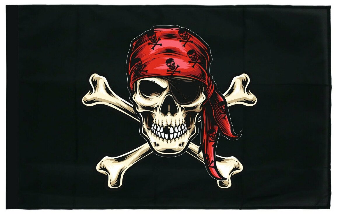 Пиратский флаг (тип 21) 90х135 см