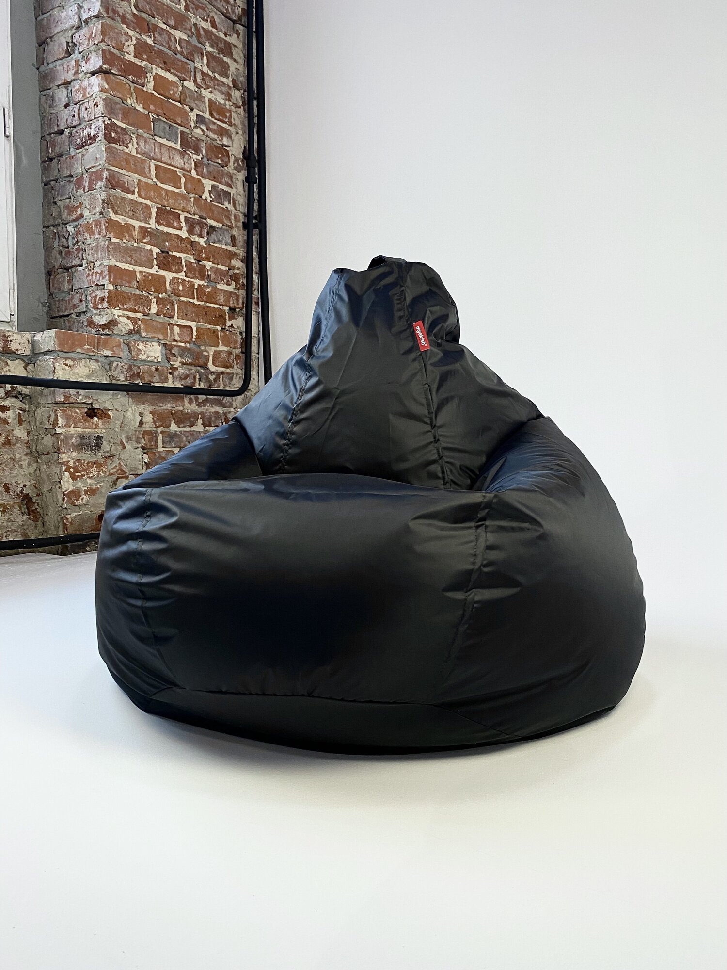 Кресло-мешок груша "Оксфорд" Черный L Myakish - фотография № 1