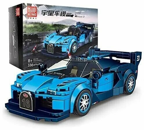 Конструктор Mould King 27001 Bugatti Vision GT, Сборная модель, Пластиковая, Для мальчика, Совместим с Лего, 336 Деталей