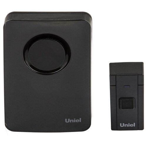 Звонок с кнопкой Uniel UDB-092W-R1T1-36S-BL электронный беспроводной (количество мелодий: 36) черный