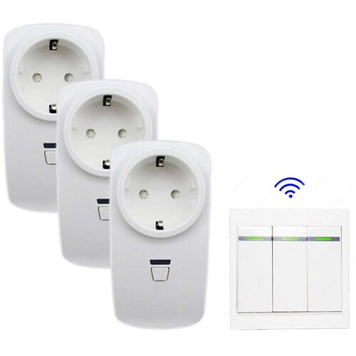 Розетки с дистанционным управлением, дальность 20м (00181)