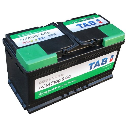 Автомобильный аккумулятор 95 Ач Tab ECODRY Stop&Go AGM о/п (213090) (850А д*ш*в 35,3*17,5*19 см)