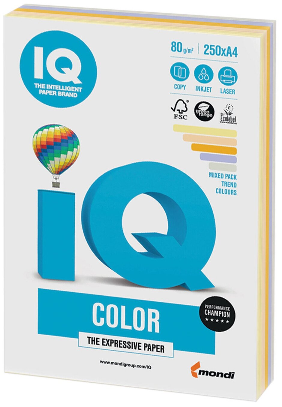 Бумага IQ Color RB03 133051 A4/80г/м2/250л. 133051